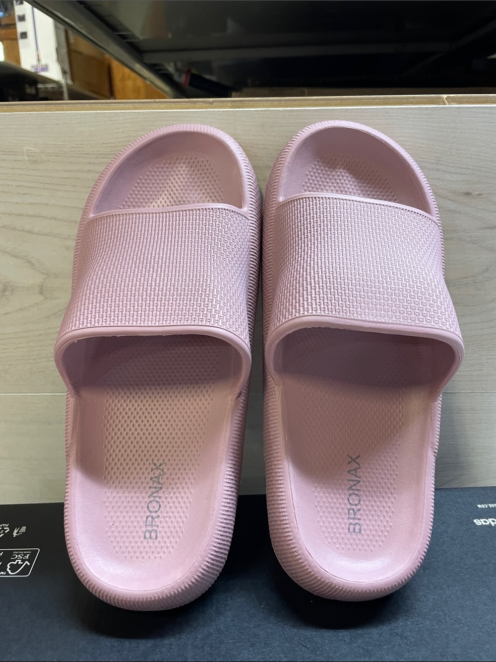 Bronx Light Pink Slide Sandals for Women #1052